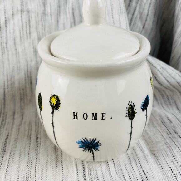 Rae Dunn Artisan Collection Magenta Ceramic‎ Home Floral Sugar, Creamer, Butter - Picture 3 of 8